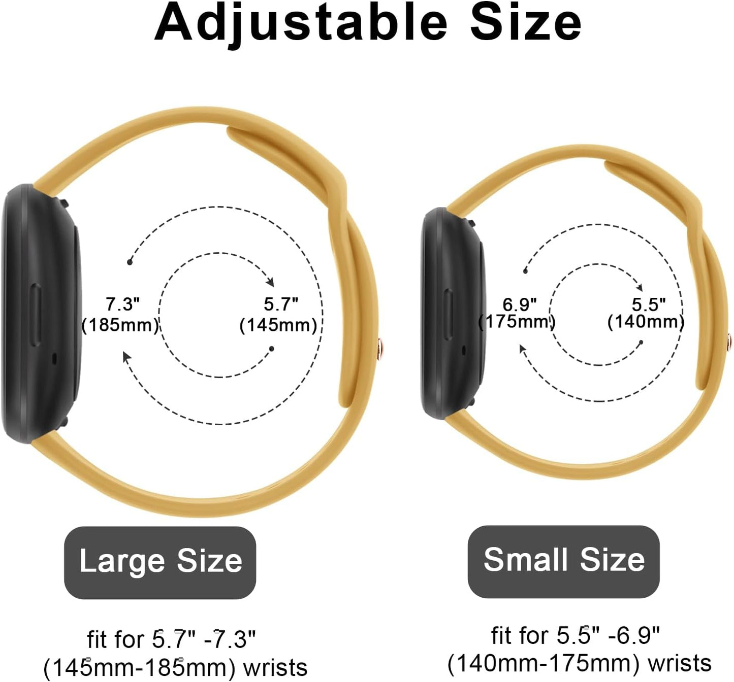Band Compatible with Fitbit Sense 2 / Sense Bands, Fitbit Versa 4 / Versa 3 Bands Women Men, Soft Silicone Replacement Strap for Fitbit Sense 2 / Versa 4 Smart Watch