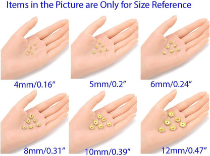 100pcs Adabele Grade A 6mm Rhinestone Gold Rondelle Beads, Jet Black | 18K Yellow Gold Plated, Sparkle Crystal Rhinestone Wheel Rondelle Spacers for Craft Jewelry Making Beadwork Separation