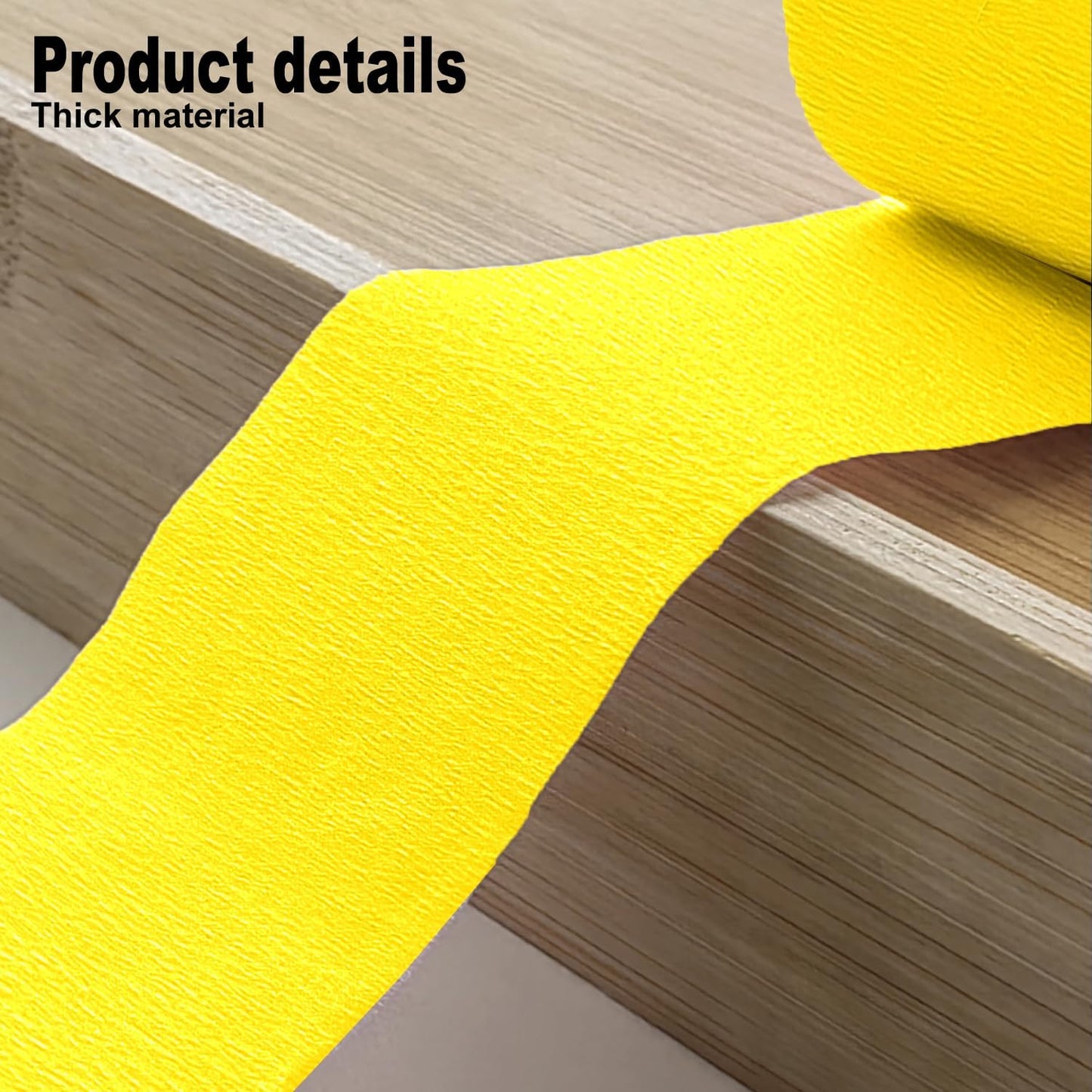 4 Crepe Paper Streamers Rolls, 328ft Pack of Yellow and Pastel Yellow Crepe Paper for Wedding Bridal Baby Shower Birthday Sunflower Lemon Theme Party Decorations (1.8 inch x 82 ft/Roll)