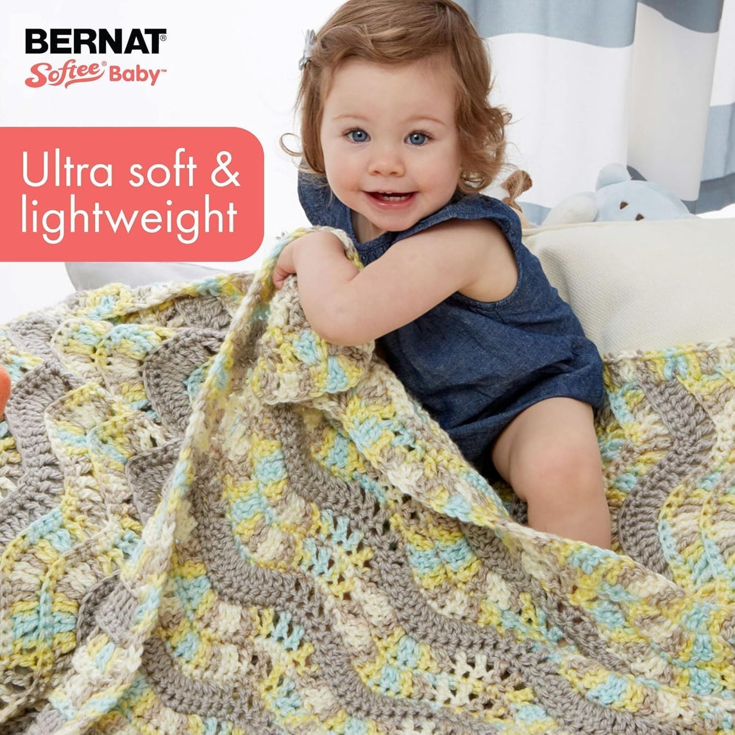 Softee Baby Yarn, 5 oz, Gauge 3 Light, Lemon