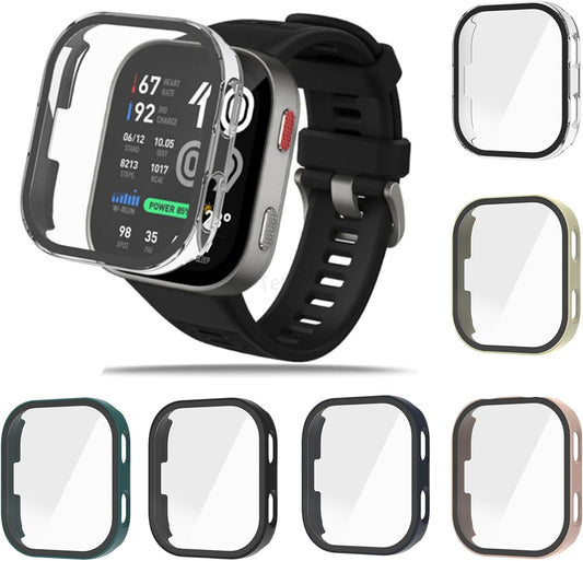 Screen Protector Case Compatible with Amazfit Bip Max 50mm Watch Band, Full Coverage, Hard PC Bumper, Ultra-Thin, Scratch Resistant, All-Around Screen Protector for Amazfit Bip Max Smartwatch