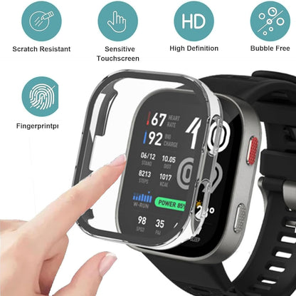 Screen Protector Case Compatible with Amazfit Bip Max 50mm Watch Band, Full Coverage, Hard PC Bumper, Ultra-Thin, Scratch Resistant, All-Around Screen Protector for Amazfit Bip Max Smartwatch