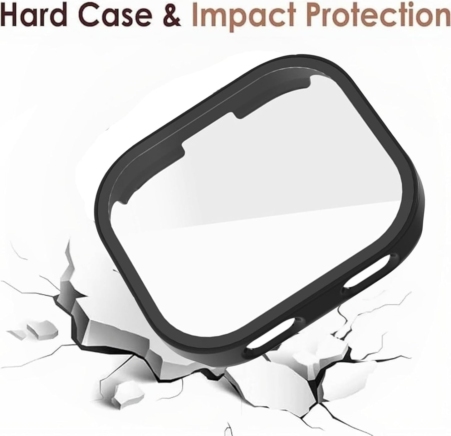 Screen Protector Case Compatible with Amazfit Bip Max 50mm Watch Band, Full Coverage, Hard PC Bumper, Ultra-Thin, Scratch Resistant, All-Around Screen Protector for Amazfit Bip Max Smartwatch