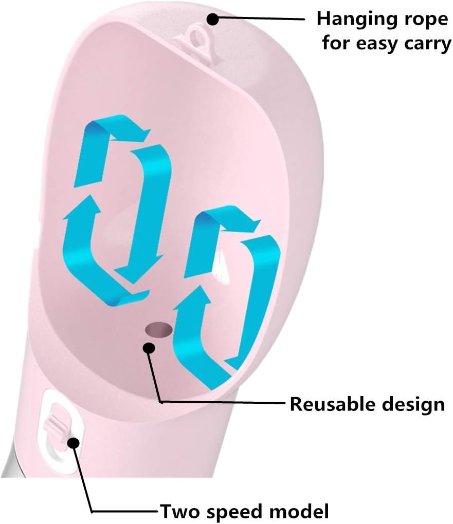 Portable Dog Water Bottle with Food Container Dishwasher Safe-Pink | 3 IN1 Drinking Bottle for Pet Puppy Outdoor Walking Hiking Travel | Leak Proof Dog Water dispenser with Bowl BPA Free