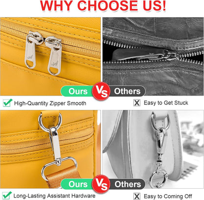 Insulated Lunch Bags for Women Cooler Bag Lightweight Nylon Waterproof Lunch Box For Work (Earth-yellow, Medium(normal))
