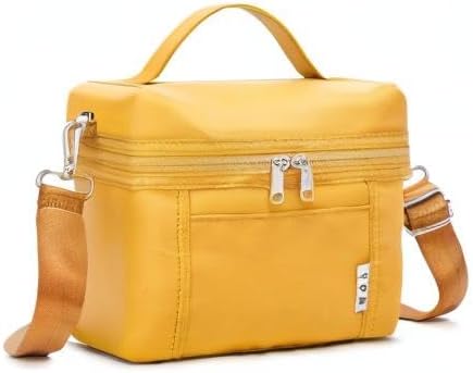 Insulated Lunch Bags for Women Cooler Bag Lightweight Nylon Waterproof Lunch Box For Work (Earth-yellow, Medium(normal))