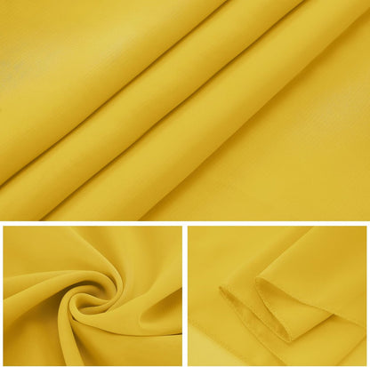 12 Pack Chiffon Table Runner 14x108 Inch Long 9ft Sheer Table Runners for Party Romantic Wedding Bridal Shower Fall Decorations-Yellow