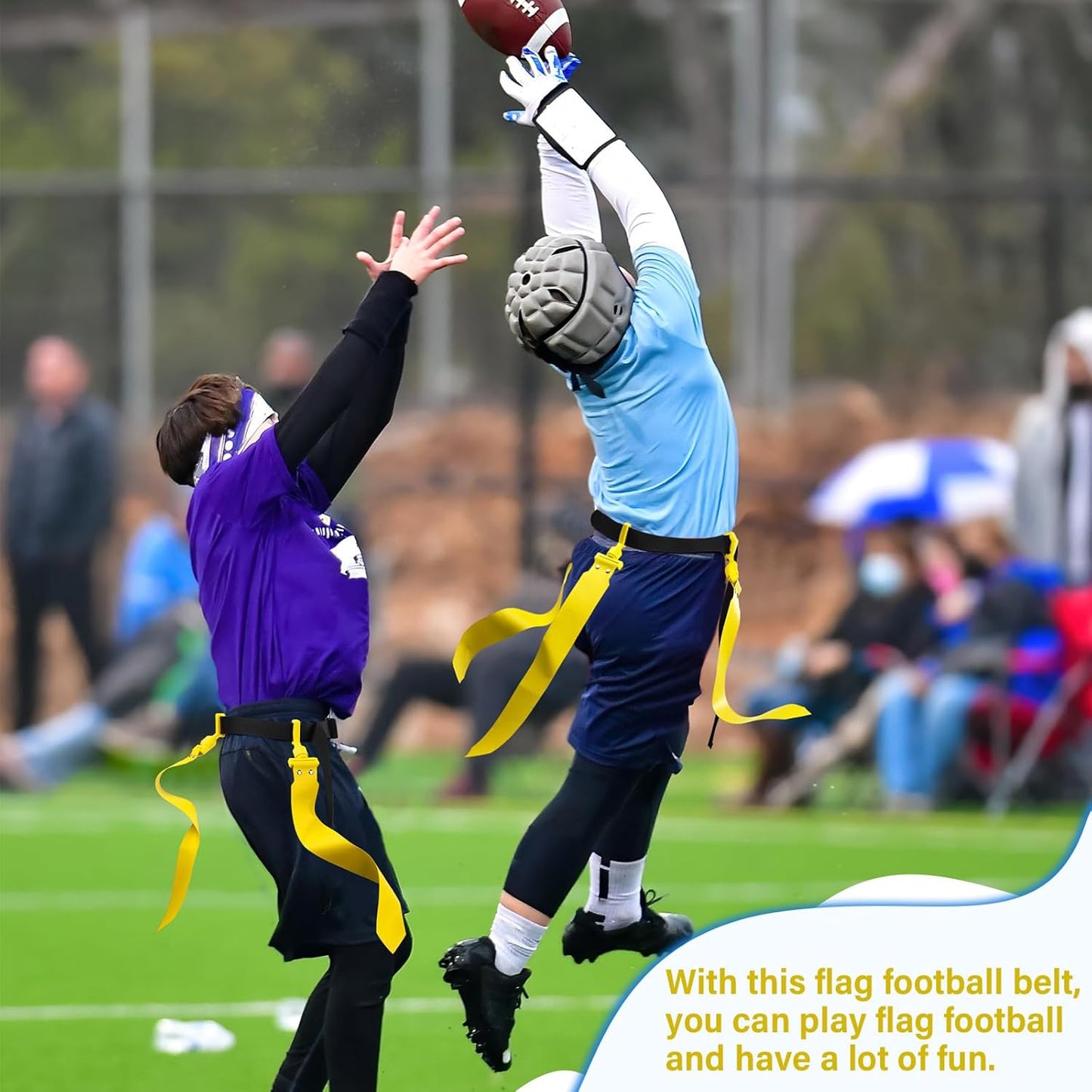 10/12 Players Flag Football Belts and Flags Adjustable Football Belts for Kids Teens Adults Team Training Sport Event