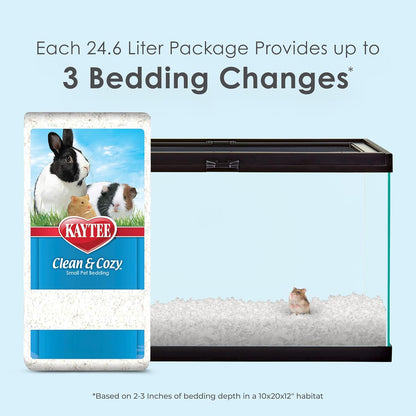 Clean & Cozy White Paper Bedding, Made for Small Animals, 49.2 Liters