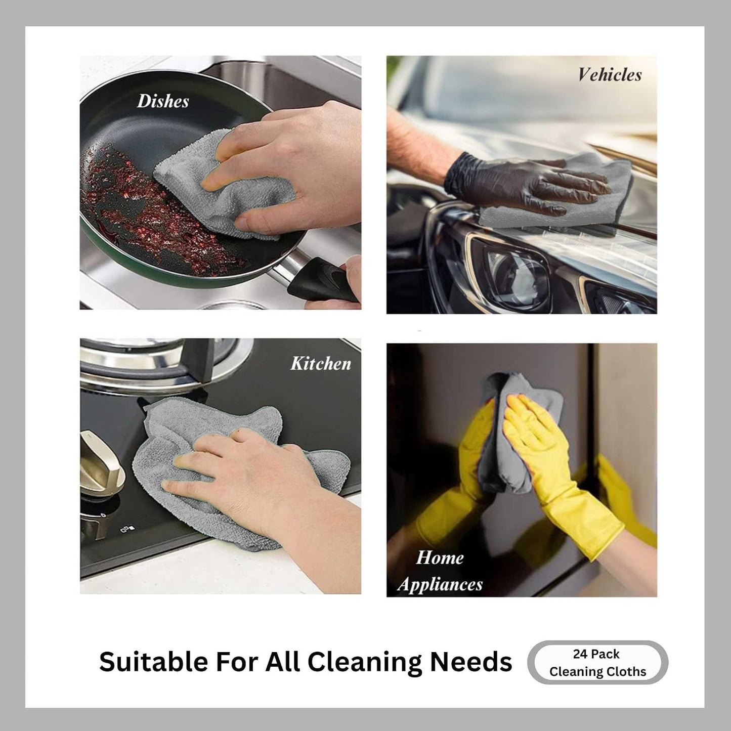 Microfiber Cleaning Cloth for Kitchen & households, Towels for Cars
