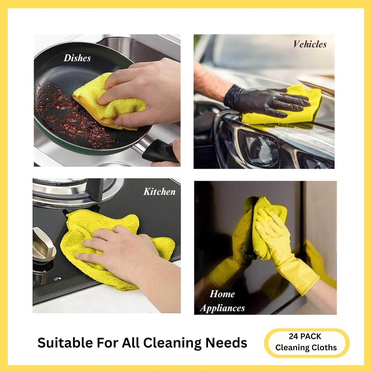 Microfiber Cleaning Cloth for Kitchen & households, Towels for Cars