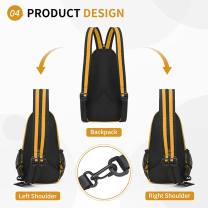 Convertible Sling Bag for Women Men Fit for 7.9" Tablet | Lightweight Mini Crossbody Backpack Daypack Anti-theft with Water Bottle Holder for Casual Travel Sport Hiking