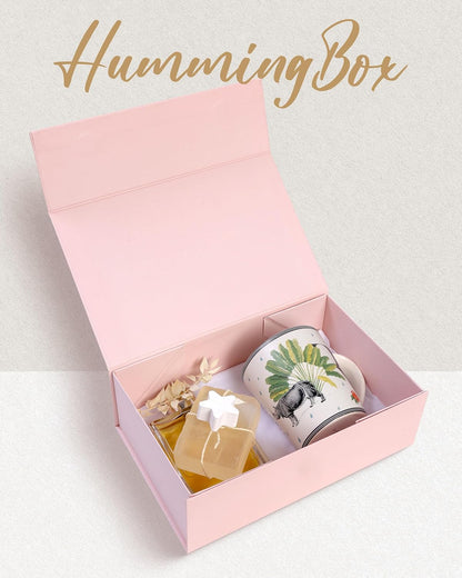 Green & Gold Gift Box 9.5 X 6 3 inch for Women & Men With Magnetic Lid, Ribbon, Card & Packing Paper for Presents & Gifting on Christmas, Weddings & Birthdays