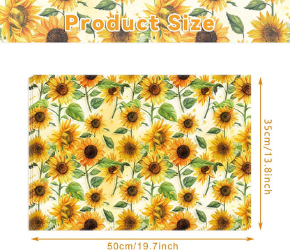 50 Sheets Sunflower Tissue Paper - 20"×14" Floral Gift Wrapping Paper Sunflower Botanical Design for Gift Bags, Baby Shower, Birthday Party, Bachelorette Party, Craft Supplies, Bridal Shower
