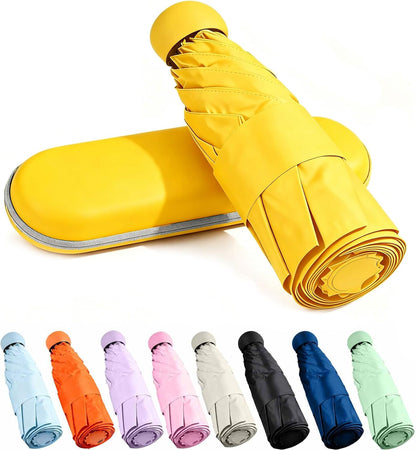 Travel Essentials Mini/Compact Umbrella for Purse | Small Lightweight, UV Sun Protection, Tiny Umbrella for Men and Women