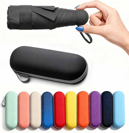Travel Essentials Mini/Compact Umbrella for Purse | Small Lightweight, UV Sun Protection, Tiny Umbrella for Men and Women
