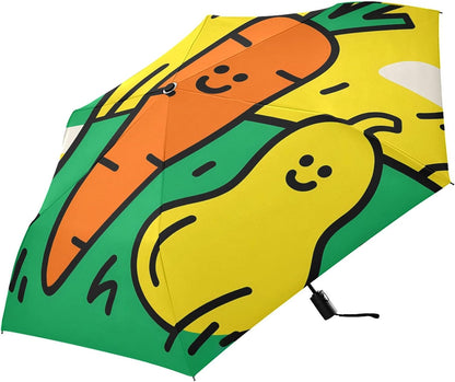 Windproof Automatic Compact Umbrella Cartoon Crocodile Gray | Automatic Open Umbrella Compact for Rain and Sun Rust-proof Fits in Purse or Backpack Strong UV Protection