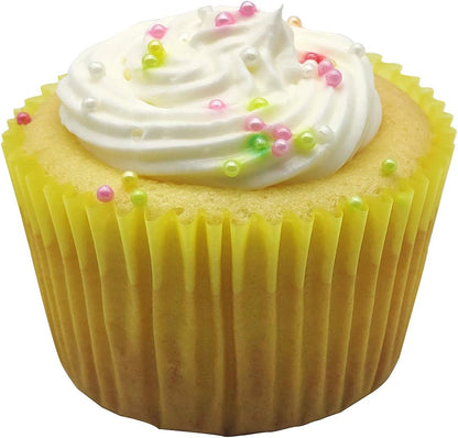 Premium Yellow Greaseproof Cupcake Liners Muffin Paper Baking Cups Standard Size, 100-Count
