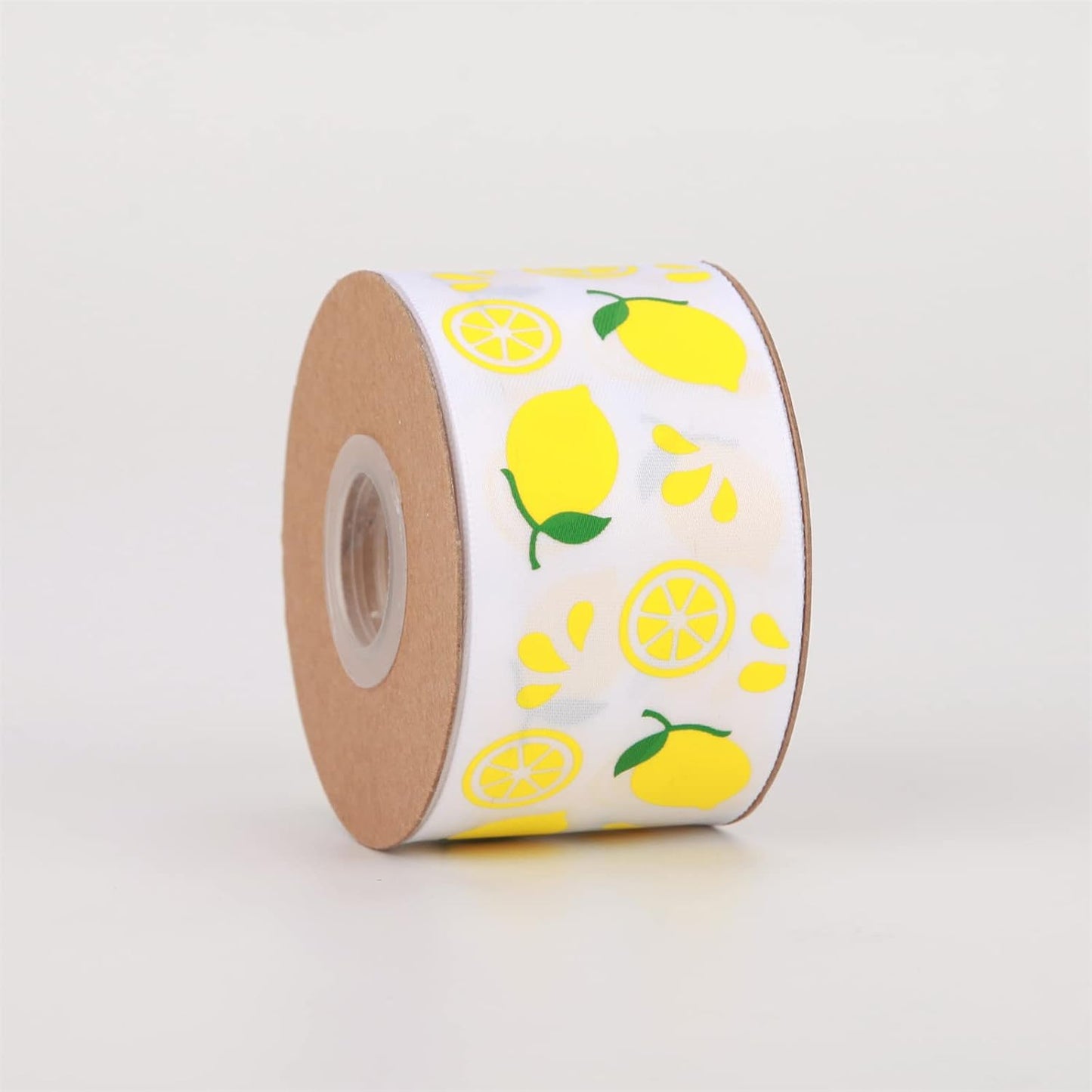 Meseey Lemon Satin Ribbon 40 Yards Yellow White Lime Green Fruit Printed Themed Decorative Ribbons for Gift Wrapping DIY Bows Bridal Shower Birthday Summer Party Decorations(Lemon)