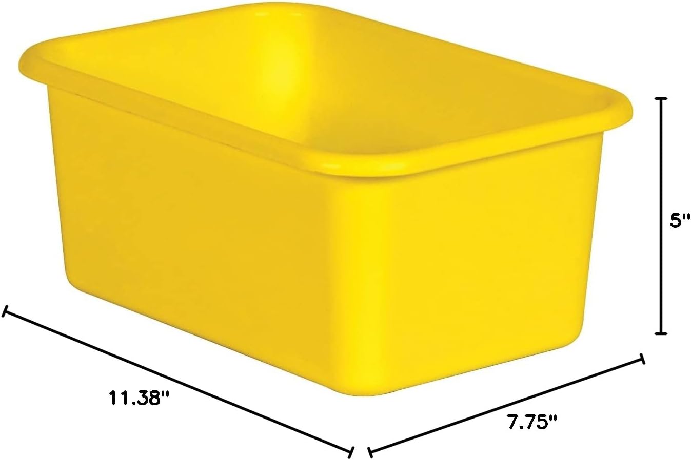 Teacher Created Resources® Yellow Small Plastic Storage Bin