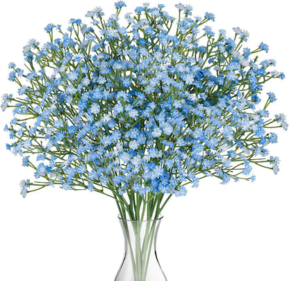 Babys Breath Artificial Flowers Bulk, 10Pcs Fake Gypsophila Bouquet Flowers Real Touch Faux Babies Breath Arrangement for Wedding Floral Party Home Centerpieces Vase Decoration, Yellow