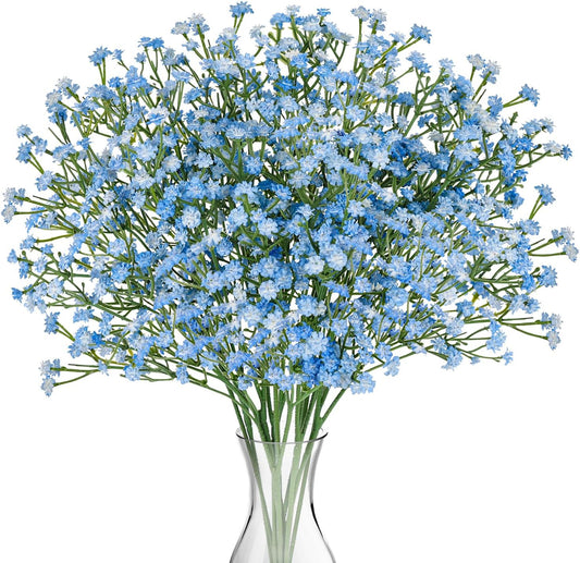 Babys Breath Artificial Flowers Bulk, 10Pcs Fake Gypsophila Bouquet Flowers Real Touch Faux Babies Breath Arrangement for Wedding Floral Party Home Centerpieces Vase Decoration, Yellow
