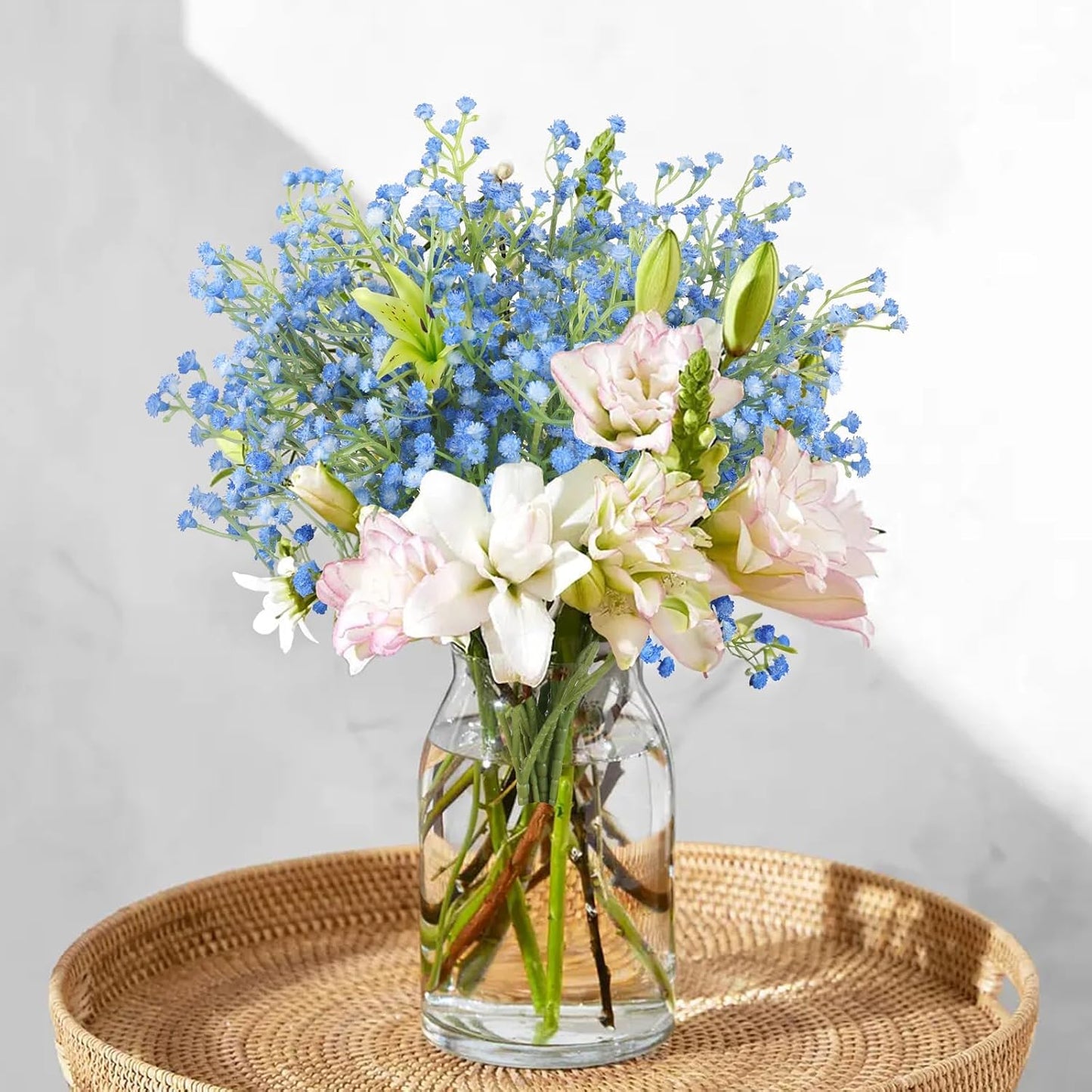 Babys Breath Artificial Flowers Bulk, 10Pcs Fake Gypsophila Bouquet Flowers Real Touch Faux Babies Breath Arrangement for Wedding Floral Party Home Centerpieces Vase Decoration, Yellow