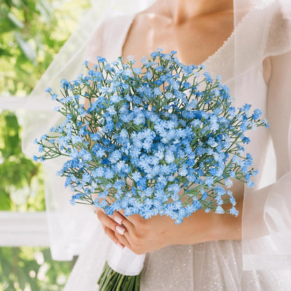 Babys Breath Artificial Flowers Bulk, 10Pcs Fake Gypsophila Bouquet Flowers Real Touch Faux Babies Breath Arrangement for Wedding Floral Party Home Centerpieces Vase Decoration, Yellow