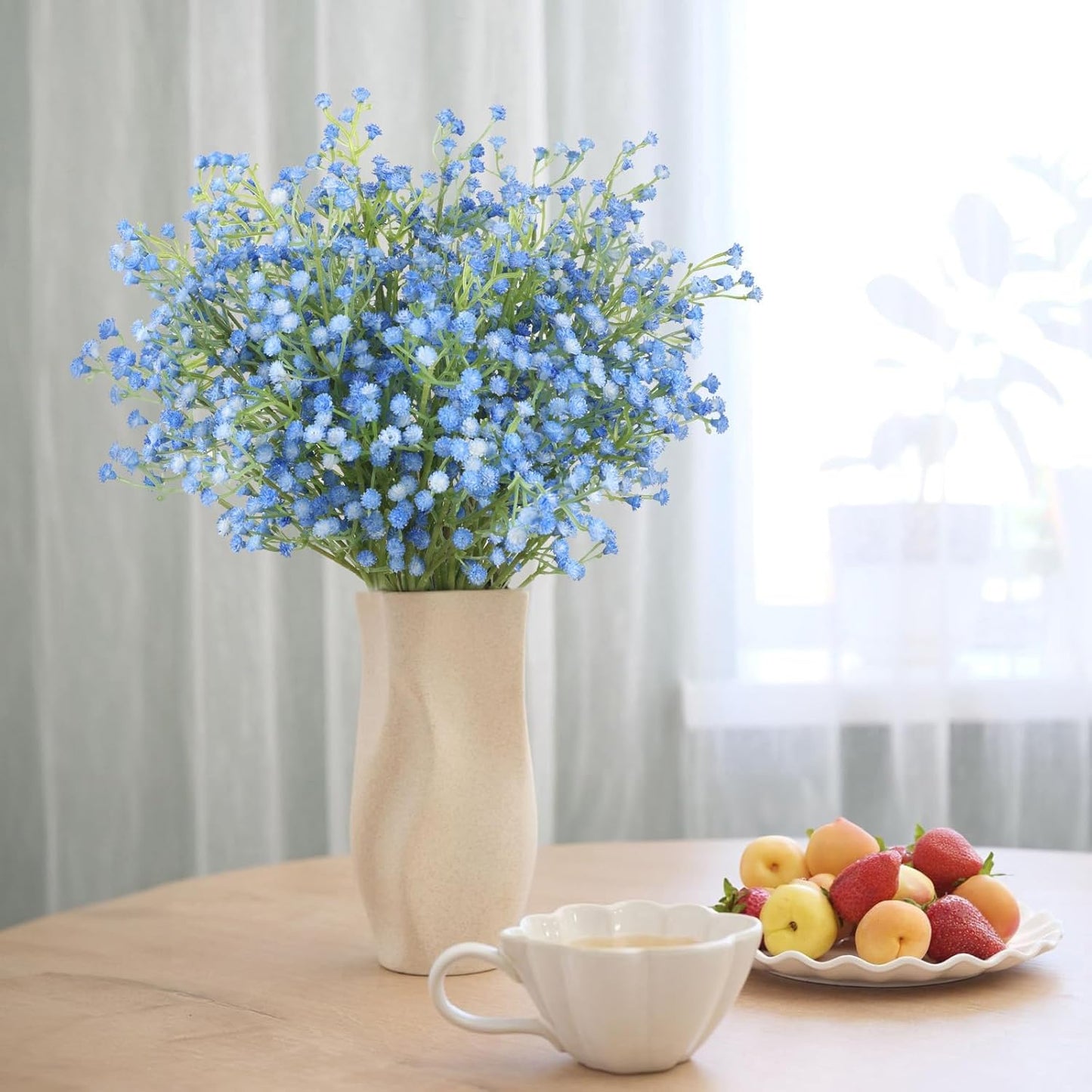 Babys Breath Artificial Flowers Bulk, 10Pcs Fake Gypsophila Bouquet Flowers Real Touch Faux Babies Breath Arrangement for Wedding Floral Party Home Centerpieces Vase Decoration, Yellow