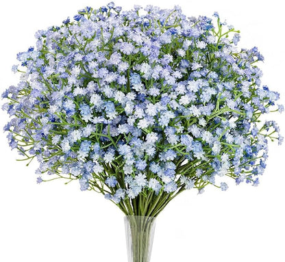 Babys Breath Artificial Flowers Bulk, 10Pcs Fake Gypsophila Bouquet Flowers Real Touch Faux Babies Breath Arrangement for Wedding Floral Party Home Centerpieces Vase Decoration, Yellow