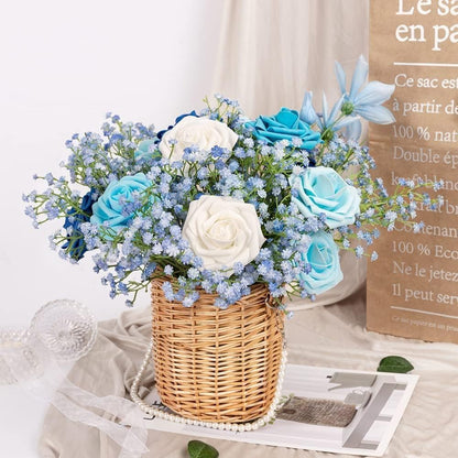 Babys Breath Artificial Flowers Bulk, 10Pcs Fake Gypsophila Bouquet Flowers Real Touch Faux Babies Breath Arrangement for Wedding Floral Party Home Centerpieces Vase Decoration, Yellow