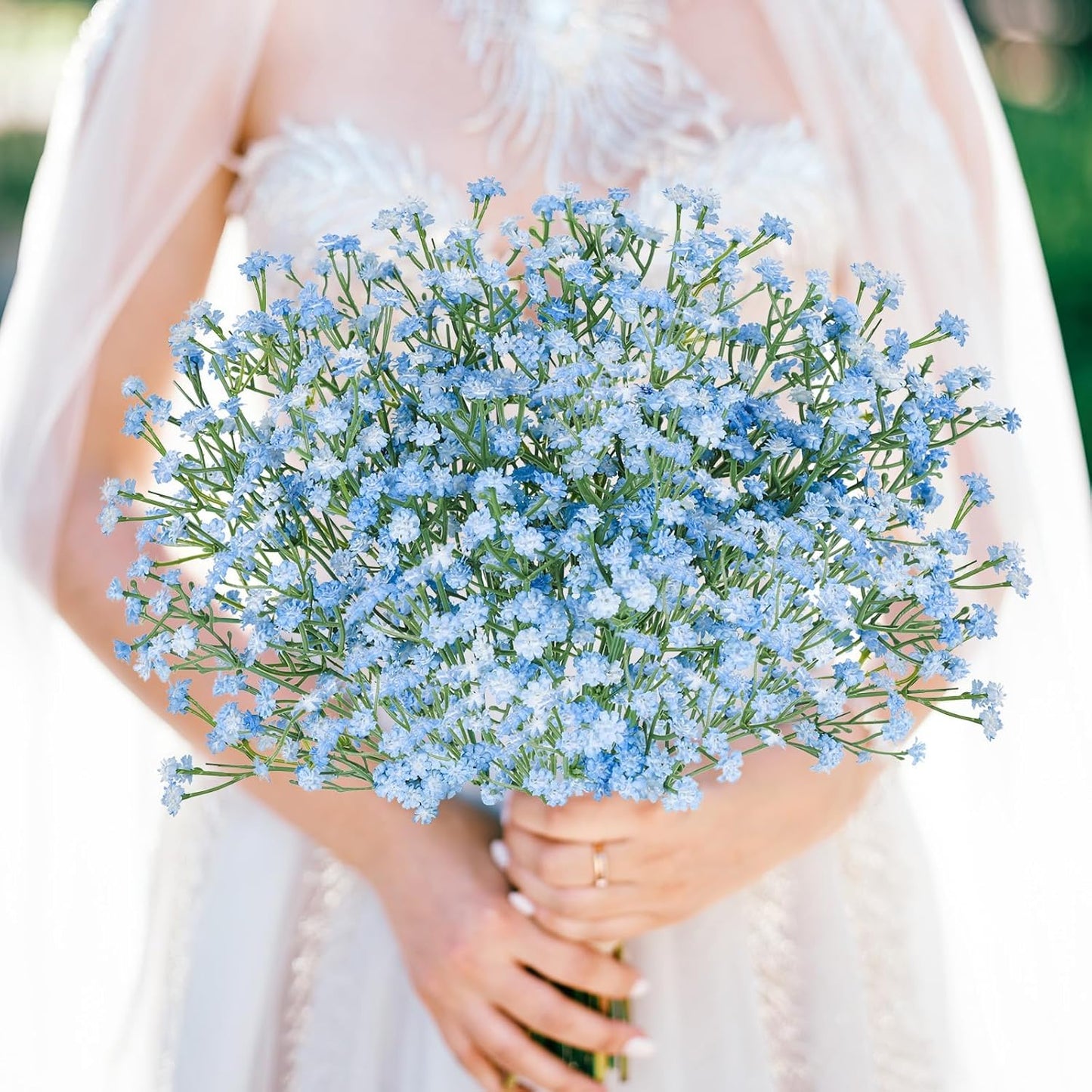 Babys Breath Artificial Flowers Bulk, 10Pcs Fake Gypsophila Bouquet Flowers Real Touch Faux Babies Breath Arrangement for Wedding Floral Party Home Centerpieces Vase Decoration, Yellow