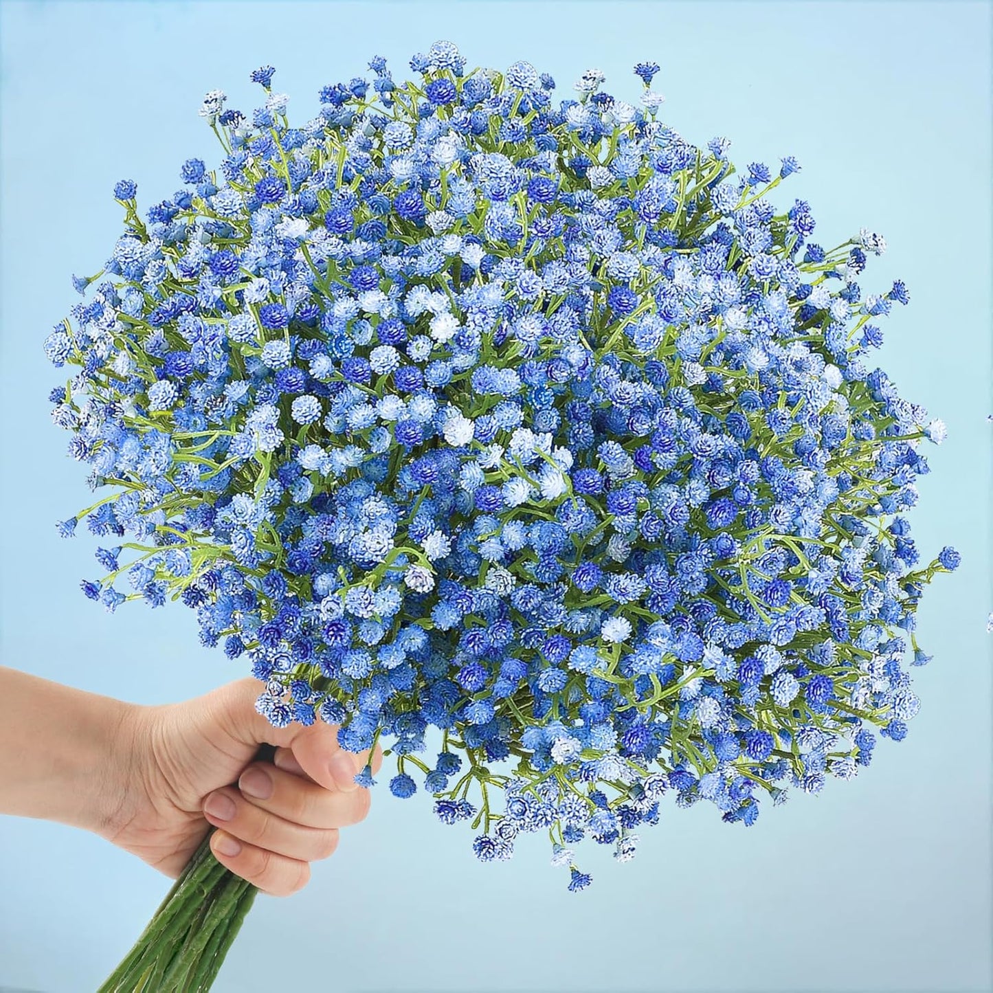 Babys Breath Artificial Flowers Bulk, 10Pcs Fake Gypsophila Bouquet Flowers Real Touch Faux Babies Breath Arrangement for Wedding Floral Party Home Centerpieces Vase Decoration, Yellow