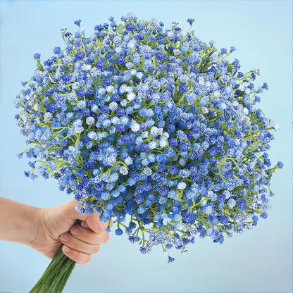 Babys Breath Artificial Flowers Bulk, 10Pcs Fake Gypsophila Bouquet Flowers Real Touch Faux Babies Breath Arrangement for Wedding Floral Party Home Centerpieces Vase Decoration, Yellow