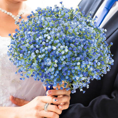 Babys Breath Artificial Flowers Bulk, 10Pcs Fake Gypsophila Bouquet Flowers Real Touch Faux Babies Breath Arrangement for Wedding Floral Party Home Centerpieces Vase Decoration, Yellow