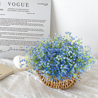 Babys Breath Artificial Flowers Bulk, 10Pcs Fake Gypsophila Bouquet Flowers Real Touch Faux Babies Breath Arrangement for Wedding Floral Party Home Centerpieces Vase Decoration, Yellow