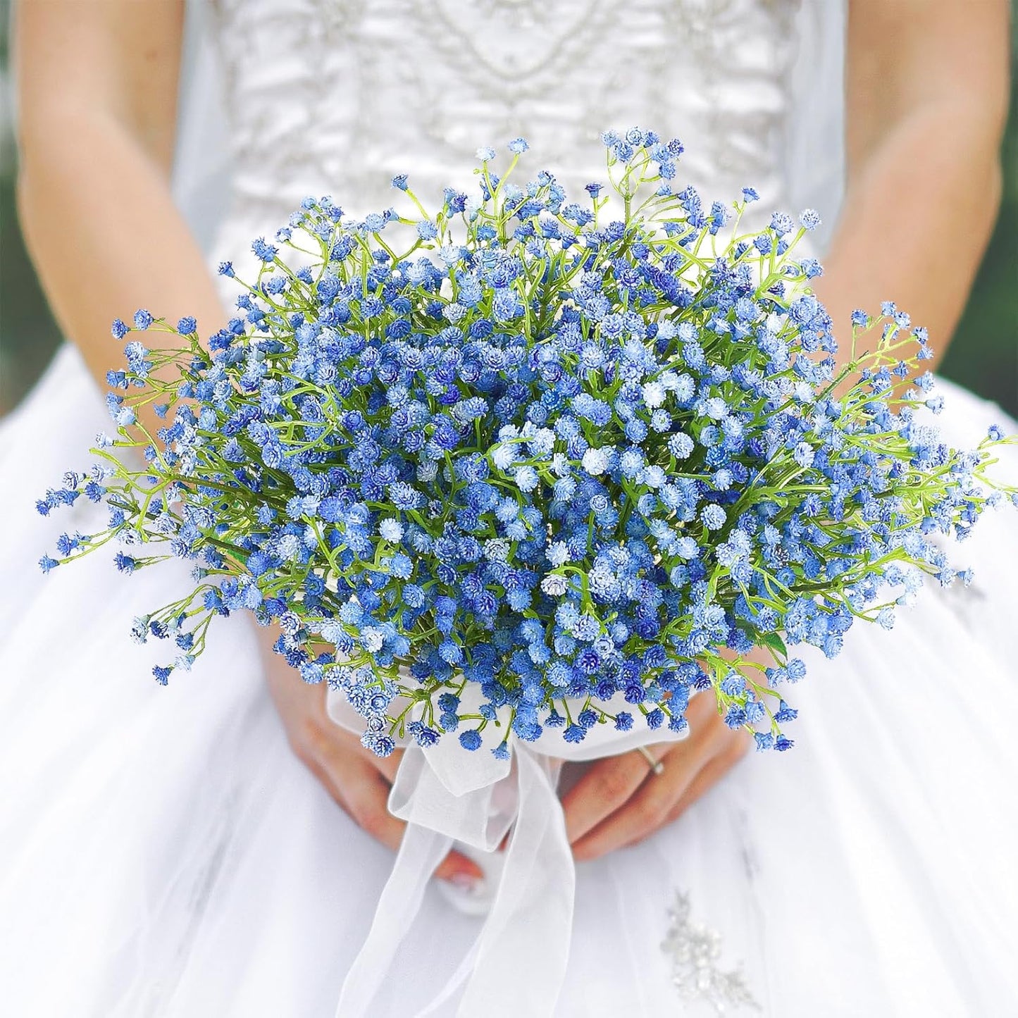 Babys Breath Artificial Flowers Bulk, 10Pcs Fake Gypsophila Bouquet Flowers Real Touch Faux Babies Breath Arrangement for Wedding Floral Party Home Centerpieces Vase Decoration, Yellow