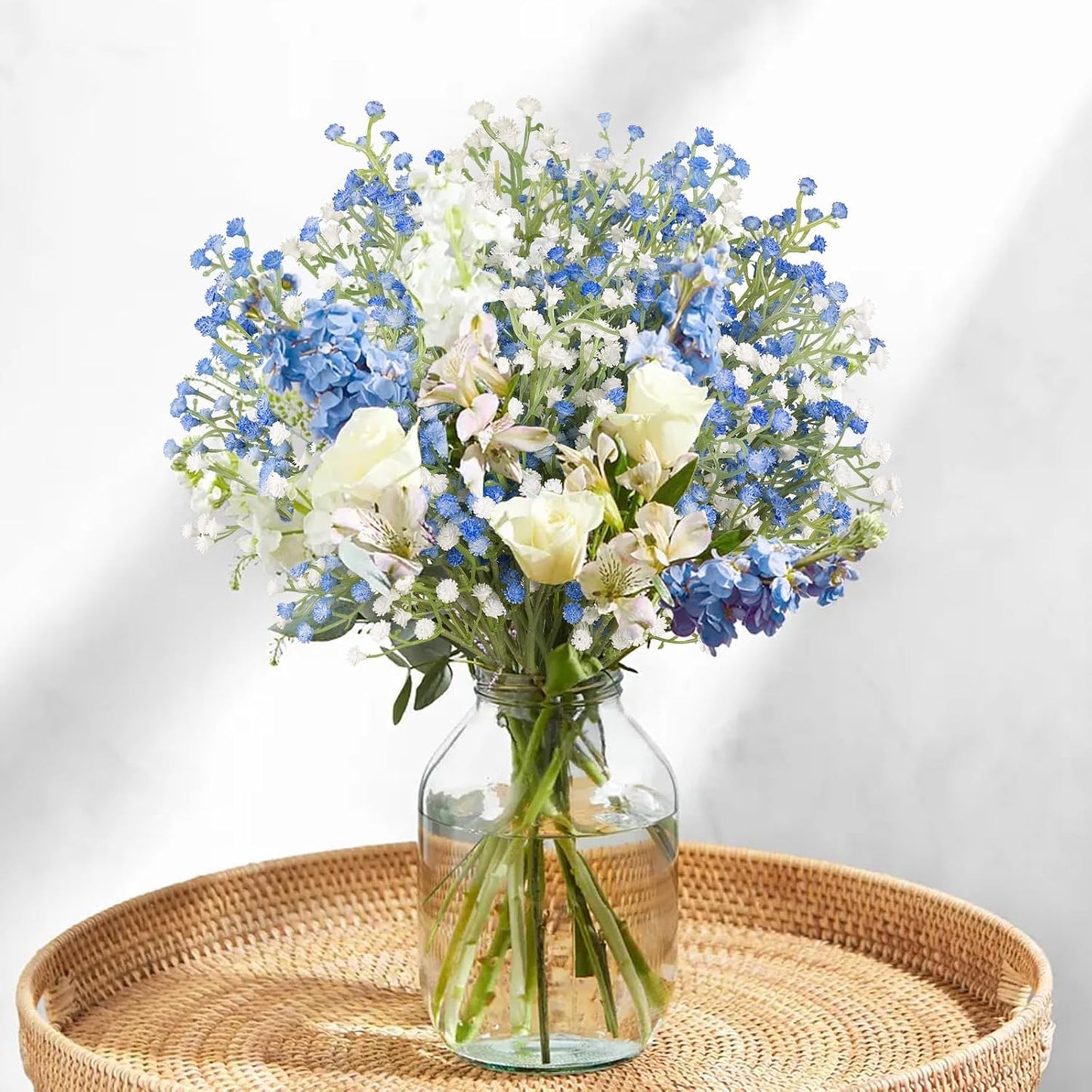 Babys Breath Artificial Flowers Bulk, 10Pcs Fake Gypsophila Bouquet Flowers Real Touch Faux Babies Breath Arrangement for Wedding Floral Party Home Centerpieces Vase Decoration, Yellow