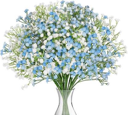 Babys Breath Artificial Flowers Bulk, 10Pcs Fake Gypsophila Bouquet Flowers Real Touch Faux Babies Breath Arrangement for Wedding Floral Party Home Centerpieces Vase Decoration, Yellow
