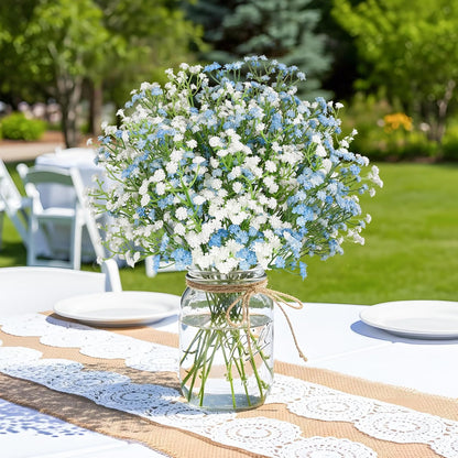 Babys Breath Artificial Flowers Bulk, 10Pcs Fake Gypsophila Bouquet Flowers Real Touch Faux Babies Breath Arrangement for Wedding Floral Party Home Centerpieces Vase Decoration, Yellow