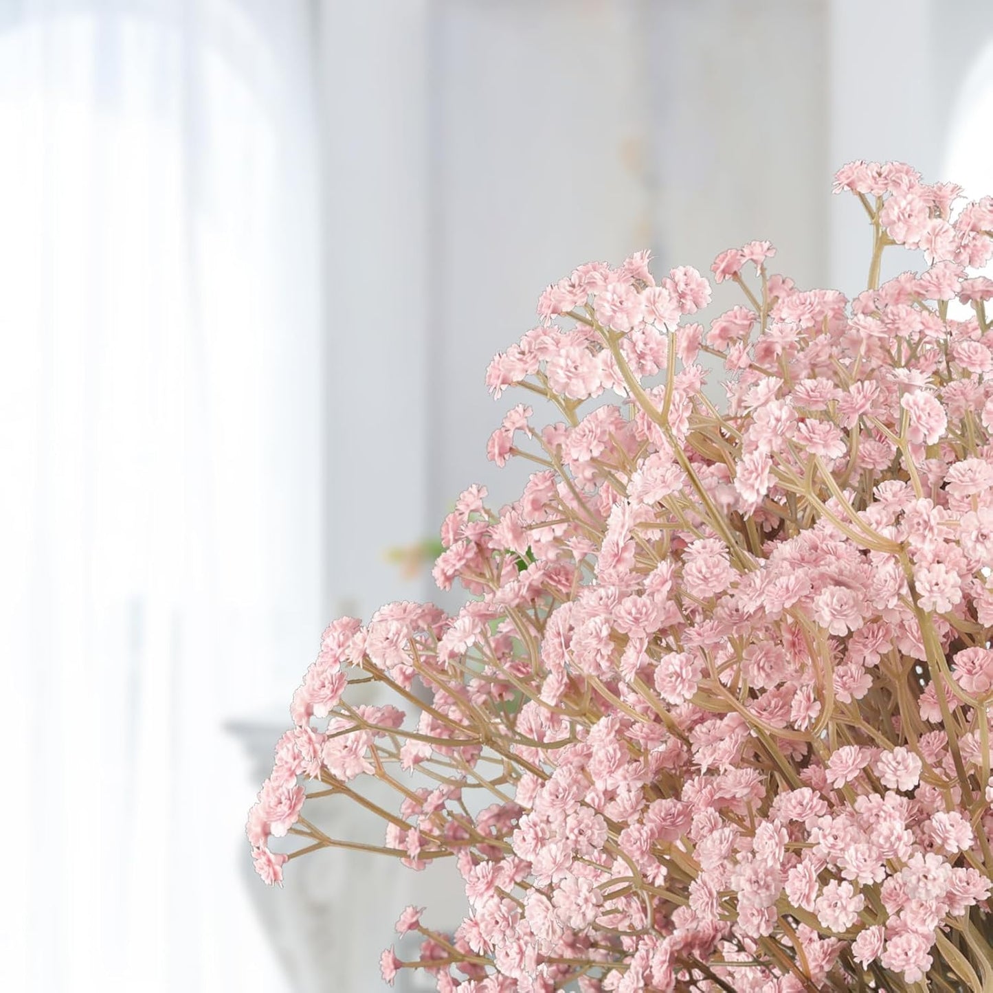Babys Breath Artificial Flowers Bulk, 10Pcs Fake Gypsophila Bouquet Flowers Real Touch Faux Babies Breath Arrangement for Wedding Floral Party Home Centerpieces Vase Decoration, Yellow