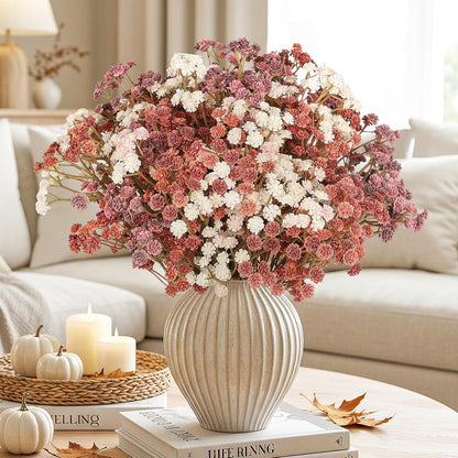 Babys Breath Artificial Flowers Bulk, 10Pcs Fake Gypsophila Bouquet Flowers Real Touch Faux Babies Breath Arrangement for Wedding Floral Party Home Centerpieces Vase Decoration, Yellow