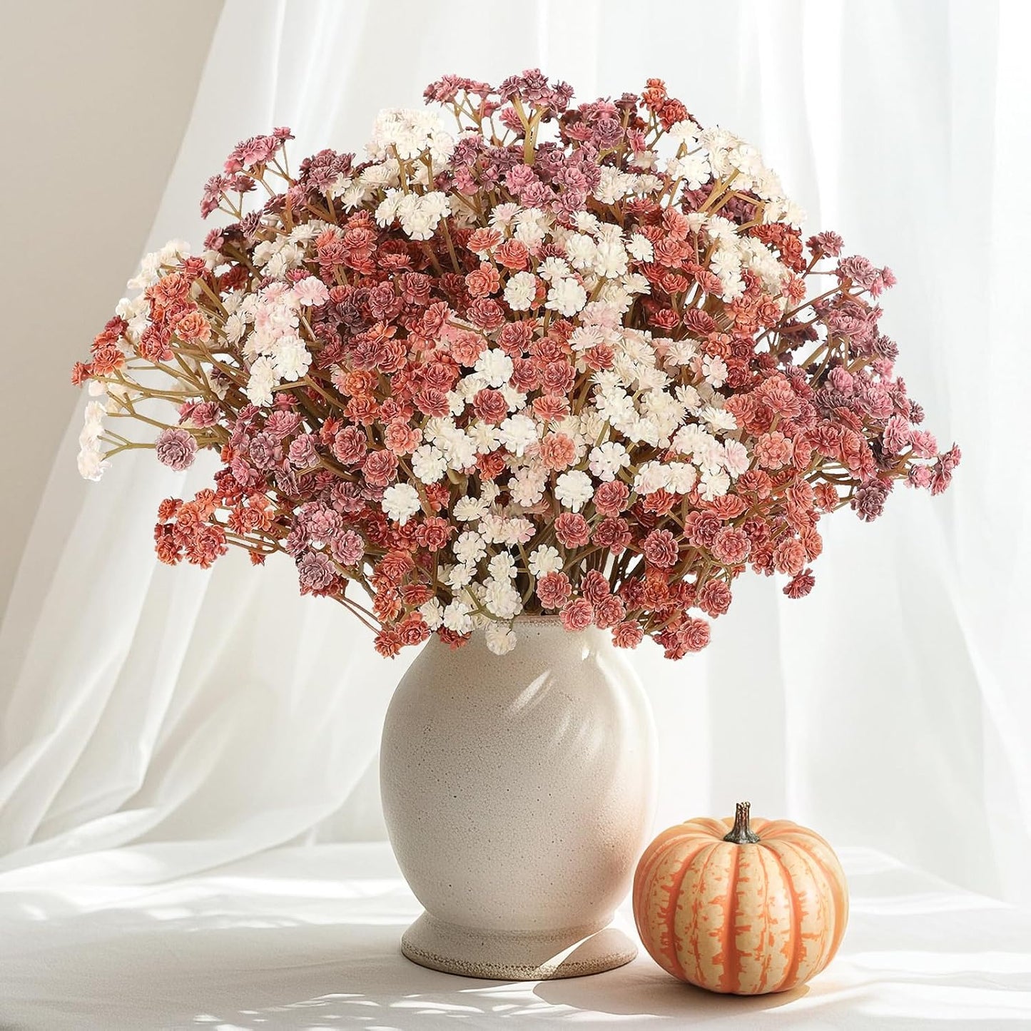 Babys Breath Artificial Flowers Bulk, 10Pcs Fake Gypsophila Bouquet Flowers Real Touch Faux Babies Breath Arrangement for Wedding Floral Party Home Centerpieces Vase Decoration, Yellow