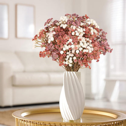 Babys Breath Artificial Flowers Bulk, 10Pcs Fake Gypsophila Bouquet Flowers Real Touch Faux Babies Breath Arrangement for Wedding Floral Party Home Centerpieces Vase Decoration, Yellow