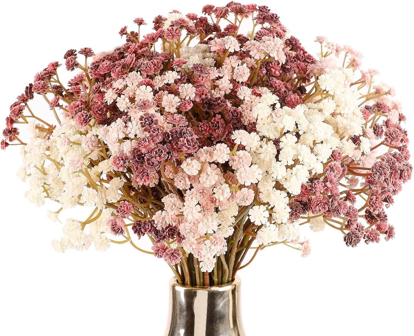 Babys Breath Artificial Flowers Bulk, 10Pcs Fake Gypsophila Bouquet Flowers Real Touch Faux Babies Breath Arrangement for Wedding Floral Party Home Centerpieces Vase Decoration, Yellow