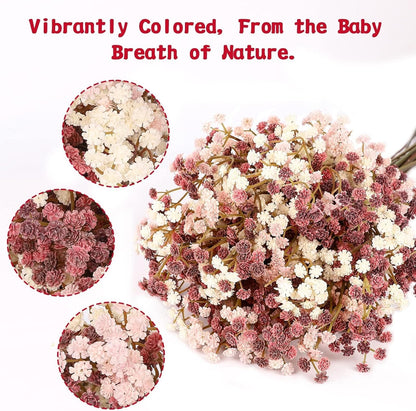 Babys Breath Artificial Flowers Bulk, 10Pcs Fake Gypsophila Bouquet Flowers Real Touch Faux Babies Breath Arrangement for Wedding Floral Party Home Centerpieces Vase Decoration, Yellow
