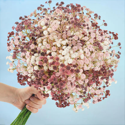 Babys Breath Artificial Flowers Bulk, 10Pcs Fake Gypsophila Bouquet Flowers Real Touch Faux Babies Breath Arrangement for Wedding Floral Party Home Centerpieces Vase Decoration, Yellow