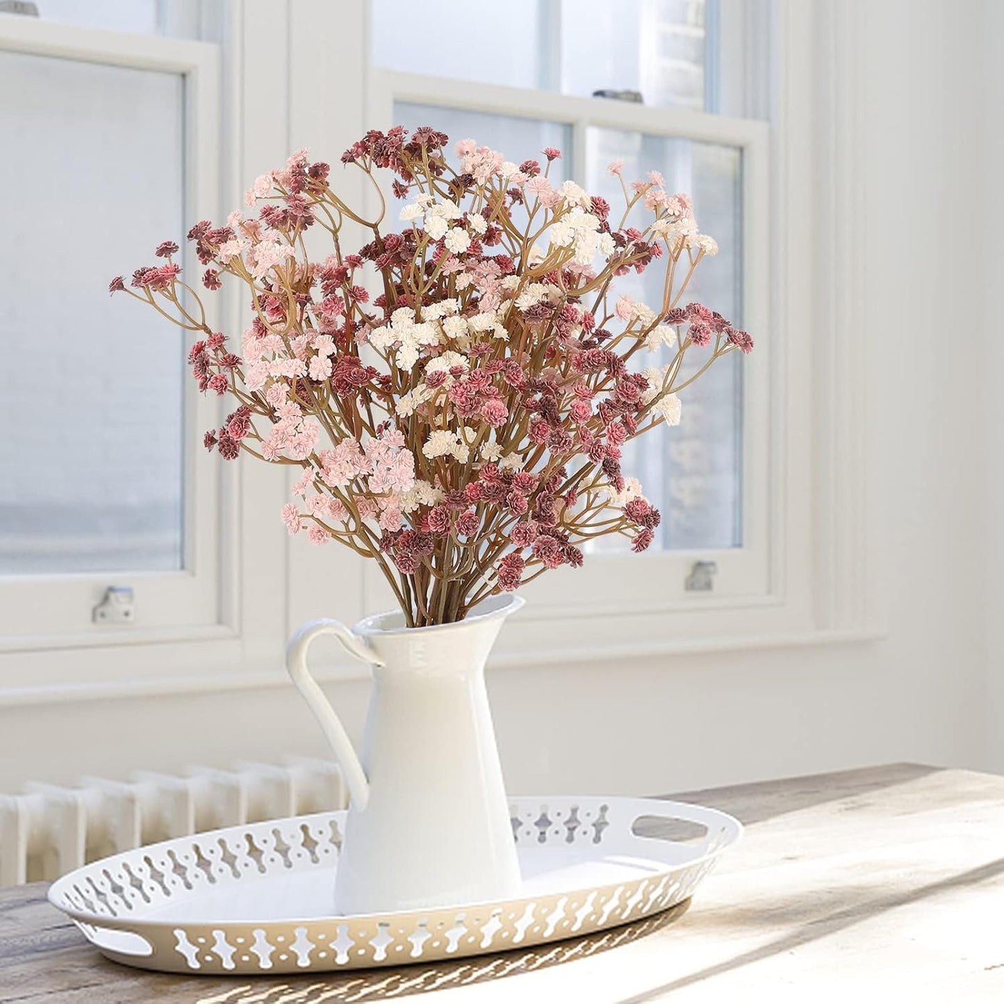 Babys Breath Artificial Flowers Bulk, 10Pcs Fake Gypsophila Bouquet Flowers Real Touch Faux Babies Breath Arrangement for Wedding Floral Party Home Centerpieces Vase Decoration, Yellow
