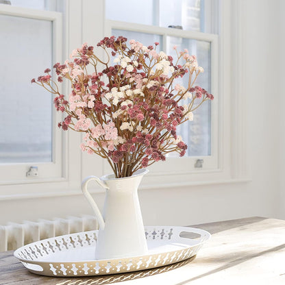 Babys Breath Artificial Flowers Bulk, 10Pcs Fake Gypsophila Bouquet Flowers Real Touch Faux Babies Breath Arrangement for Wedding Floral Party Home Centerpieces Vase Decoration, Yellow