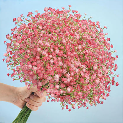 Babys Breath Artificial Flowers Bulk, 10Pcs Fake Gypsophila Bouquet Flowers Real Touch Faux Babies Breath Arrangement for Wedding Floral Party Home Centerpieces Vase Decoration, Yellow